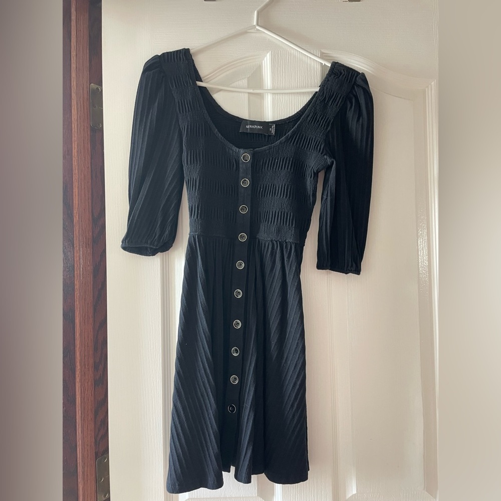 Black mini dress
